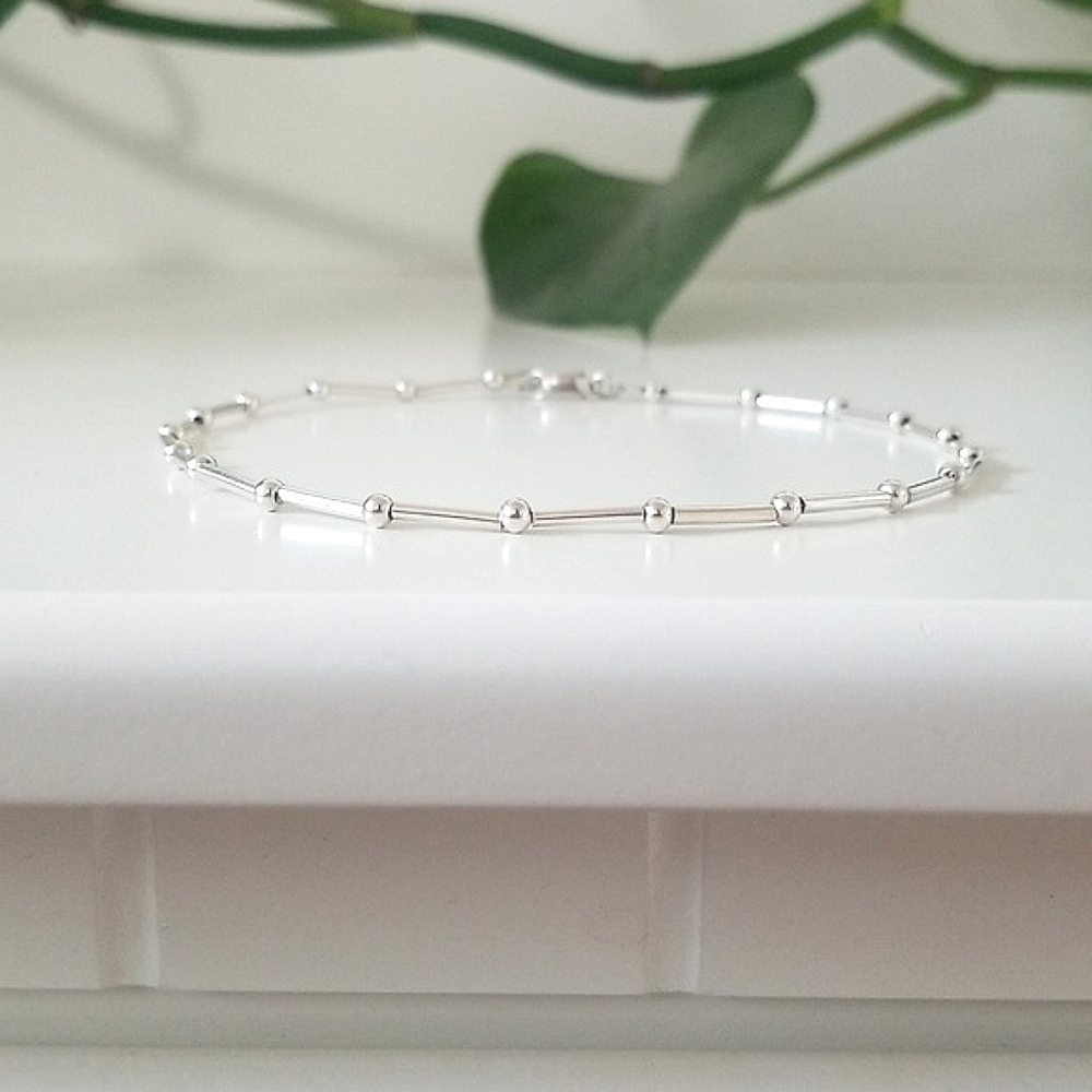NWT Genuine Sterling Silver Anklet, Real 925 Silver Jewelry